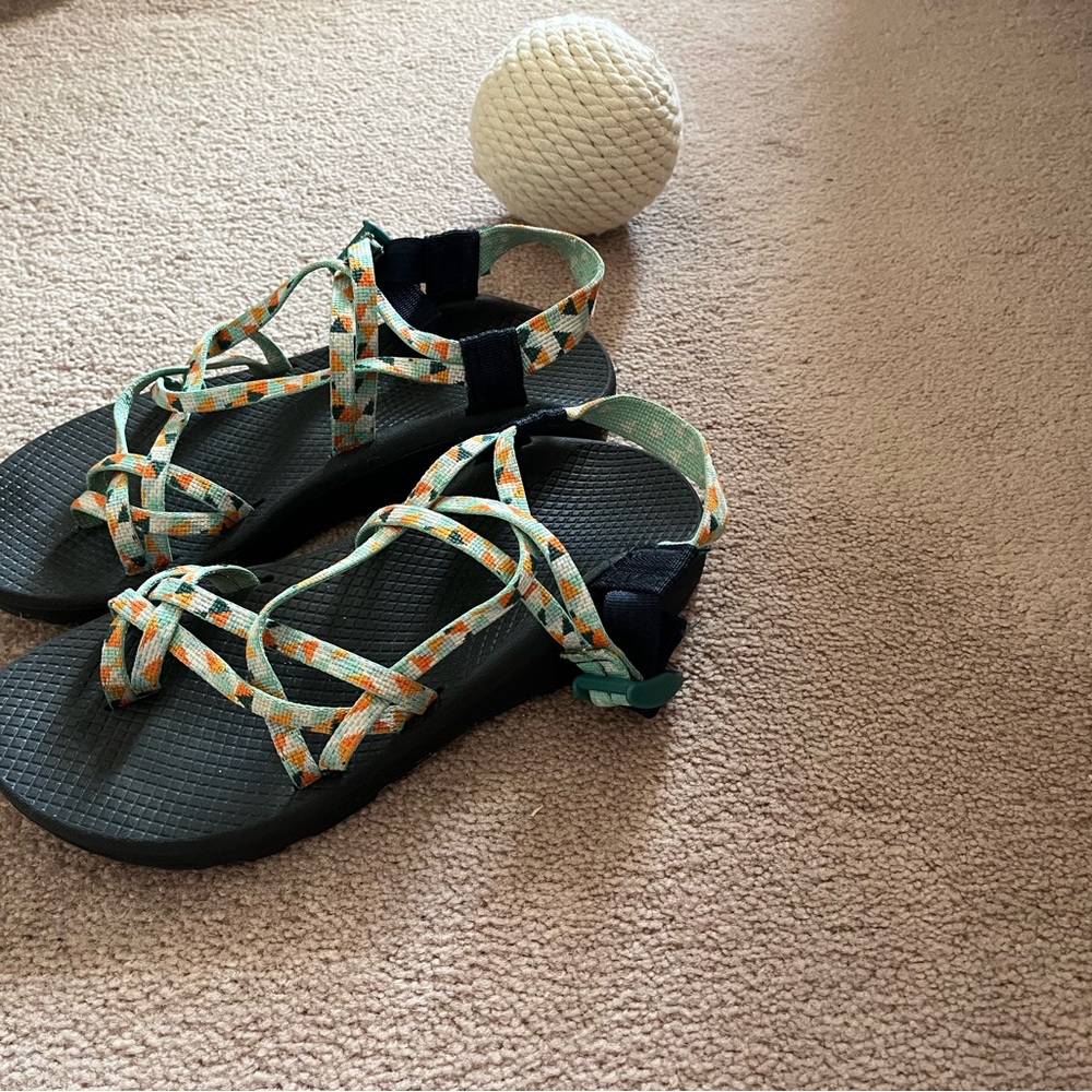 Chaco Women's Strappy Sandals - Black and Orange